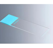 Marienfeld UniMark Soda kaļķa stikla mikroskopa priekšmetstikliņi ar grieztu standarta iepakojumu, zili, 76 mm dziļums, 26 mm platums, 1 mm biezums, 2500 gab.