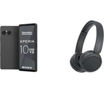 Sony Xperia 10 VII - 6,1 collu 19,5:9 OLED ar 120 Hz, 5000 mAh akumulators, 16 mm īpaši platleņķa objektīvs, 3,5 mm audio, Android 15, IP65/68, melns + WHCH520