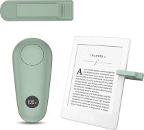 RF Fernbedienung zum Lesen für Kindle Paperwhite Oasis Scribe,Seitenwenden für Phone, iOS Android Tablets, Fernbedienung Phone, Kamera Videoaufzeichnung (Grün kleiner Clip)