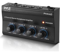 PyleUsa mājas audio pastiprinātājs Mājas kinozāles jaudīgais stereo uztvērējs, telpiskajai skaņai, PHA40EU
