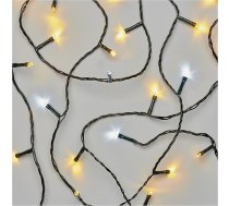 EMOS LED pasaku gaisma silti balta + mirgojoša auksti balta iekštelpām un ārpus telpām, 12 m gara IP44 Ziemassvētku pasaku gaisma ar 120 LED, 6 stundu taimera funkcija un barošanas avots, pusei, Ziemassvētkiem,