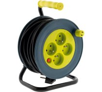 Zenitech - Kabeļu spole ar 4 ligzdām - 15 m (3G1 mm²) melna