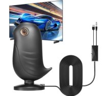 2025 DVB-T/DVB T2 antena ar pastiprinātāju, HDTV iekštelpu antena televizoram, pārklājums vairāk nekā 650 jūdžu attālumā, 2K un 4K viedajiem televizoriem, vietējie kanāli un signāla pastiprinātājs ar 18 pēdu kabeli