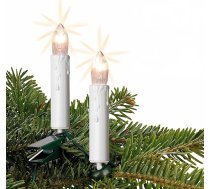 Hellum LED pasaku gaismas Ziemassvētku eglīte, 15 LED Ziemassvētku sveces 9,8 m apgaismotas mini pasaku gaismas iekštelpās ar kontaktdakšu, LED sveces pasaku gaismas barošanas kabelis zaļš Ziemassvētku eglīte sveces baltas 150933