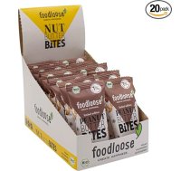 foodloose Organic Peanut Butter Bites Speculatius Ziemassvētku uzkoda no dateļu riekstiem ar krēmveida zemesriekstu sviesta pildījumu Vegan, Organic & Gluten Free Value Pack (20 x 40 g)