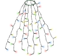 SALCAR 0,6 m Ziemassvētku eglītes apgaismojums ar gredzenu un 8 virtenēm, 48 LED gaismas diodes Ziemassvētku eglītes ūdensizturīgs Ziemassvētku apgaismojums 60 cm, 90 cm, 120 cm, Ziemassvētku eglītei - krāsains