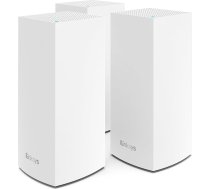 Linksys Velop MX12600 Trīsjoslu Mesh WiFi 6 sistēma (AX4200) WiFi maršrutētājs ar bezvadu pārklājumu līdz 830 m², 3,5 reizes ātrāks vairāk nekā 120 ierīcēm - 3 ierīču komplekts, balts