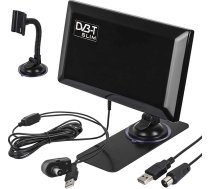 Maclean MCTV-948 aktīvā iekštelpu antena DVB-T DVB-T2 pastiprinātājs Antena ar pastiprinātāju Piesūcekņa turētājs USB 5V