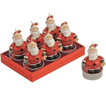 NIKOLAUS/SANTA CLAUS Ziemassvētku sveces Tējas sveces Ziemassvētku rotājumi Galda rotājumi Ziemassvētku Adventes Ziemassvētku svinību ziemas sveces Ziemassvētku vecīša formā - 6 gab. iepakojumā