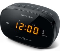 Muse M-150-CR Radio modinātājs FM PLL radio pulkstenis ar 20 atmiņas vietām, diviem modinātājiem, snaudas funkciju un aptumšojamu LED displeju dzintarkrāsas krāsā