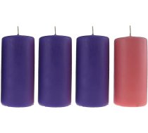 Adventes sveces Diametrs 7 cm Augstums 15 cm 4 gab. komplekts