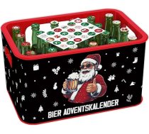 Alus vīriešu Adventes kalendārs 2025, Adventes kalendāra alus kaste no filca ar šūtu aizdari un 24 uzlīmju numuriem alus kalendāram, alus kalendāra dāvanas vīriešiem - Ziemassvētku stresa novēršanai