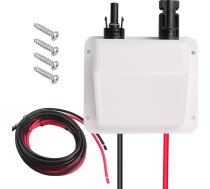 Erato Solar Double Cable Guide ar 3 m garu 10AWG vara solāro pagarinātāju Double Cable Entry Housing ABS UV starojuma izturīgs pret laikapstākļiem saules moduļiem Motorhomes Laivas RV Caravans Marine