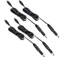 Elastīgs pagarināšanas kabelis AIBOO apakšskapja apgaismojumam, stingra LED lente, 3.5x1.35 DC spraudnis, 22AWG, 1.5m (3.5x1.35mm, melns vads, 4 iepakojumi)