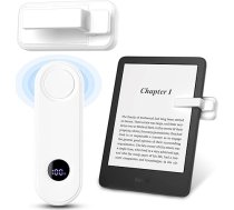 TiMOVO Tālvadības pults sānu grozītājs Kindle Paperwhite Oasis Kobo e-lasītājam, Clicker sānu grozītājs ar rokas siksnu un strāvas displeju iPhone iPad Android planšetdatora kameras video tālvadības pults White