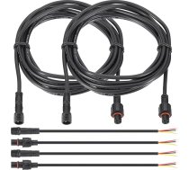 PATIKIL 9.84Ft 3 Pin Verlängerungskabel, 2er Set 22AWG Wasserdichtes IP67 Extension Cord mit 7.87" Stecker-Buchse-Set für Boot Auto LKW Innen-/Außen Solar LED Streifenlicht, Schwarz