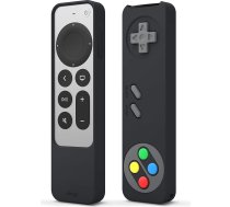elago R4 retro futrālis, kas saderīgs ar Apple TV 4K Siri tālvadības pulti 3. paaudzes (2022) un 2. paaudzes (2021) - Klasisks kontroliera dizains [nefunkcionē] (melns)