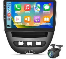 Android auto radio Toyota Aygo/Peugeot 107/Citroen C1 2005-2014, 10 collu skārienekrāns, bezvadu CarPlay & Android Car, GPS satelītnavigācija, WiFi, DSP, Bluetooth, FM RDS, atbalsta AHD kameru/OBD/DAB