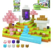 Magnētiskie klucīši - Build Mine Magnet World Cherry Blossom Set, magnētisko klucīšu konstruktori Bērnu rotaļlietas STEM Montessori sensorās rotaļlietas zēniem un meitenēm vecumā 3-4 5-7 6-8 gadi, bērnu rotaļlietas maziem bērniem 3+ gadiem