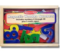 Melissa & Doug Numbers Koka 25 magnētiņi kastītē dāvanu komplekts + bezmaksas skrāpējumu komplekts [04497]