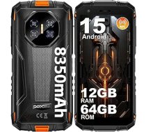 DOOGEE Fire 3 Āra viedtālrunis Android 15, 8350mAh, 12GB RAM + 64GB ROM/2TB Āra mobilais tālrunis bez līguma, astoņkodolu, 13MP + 8MP, 5,5 collu būvlaukuma mobilais tālrunis, IP68 ūdensizturīgs/NFC