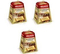 3 x Balocco Pandoro Maxiciok Pistacchio e Nocciola Ziemassvētku konfektes, pildītas ar pistāciju un lazdu riekstu krēmu, pārklātas ar tumšo šokolādi un sasmalcinātām karamelizētām pistācijām 800 g