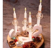 Adventes sveču turētāji, 4 sveču turētāju komplekts ar Adventes vainaga numuriem 1-4, sveču turētājs Adventes vainags no ģipša, sveču turētājs Ziemassvētku vainags galda dekorēšanai, Ziemassvētki