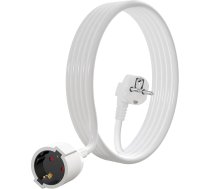 Pagarinātājs 5 m kabelis Plastmasas strāvas kabelis ar aizsargkontaktu kontaktdakšu un savienotāju H05VV-F 3G 1,5 mm² Schuko pagarinātājs iekštelpās IP20, 16A/250V, 3500W, balts