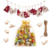 GUSTONE. Adventes kalendārs DIY Antica Torroneria Elegants šokolādes trifeļu Ziemassvētku kalendārs, ko aizpildīt un pakārt sev Dāvanu komplekts