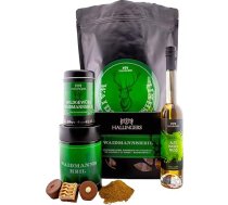 Hallingers Waidmannsheil XXL - Hunter Wonder Bag XXL dāvanu komplekts Lazdu riekstu liķieris, savvaļas garšvielas, šokolāde un šokolādes batoniņš (maisiņš) - dāvanu idejas Ziemassvētki un dāvanas Adventes kalendārs Dzimšanas diena Glüc