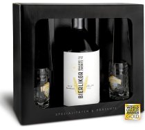 Brauerei Zwönitz Liqueur Gift Set / Dāvanu komplekts alus liķierim 0,5 l un divām šotbumbiņām 4cl mini alus krūzes formā / oriģināla alus dāvana / alus dāvanu komplekts Alus liķieris un liķiera glāzes
