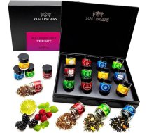 Hallingers Klasiskās tējas komplekts - Nr. 1-12 augstas kvalitātes tējas Luksusa dāvanu komplekts, intensīvs aromāts skrūvējamās burciņās, tējas mīļotājiem (komplekts) - dāvanu idejas Ziemassvētku un dāvanu adventes kalendārs