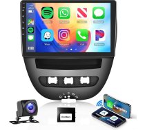Podofo Carplay auto radio Peugeot 107/Citroen C1/Toyota Aygo, 10,1 collu skārienjūtīgais ekrāns, auto radio 2G + 64G ar bezvadu A-pple Carplay Android Car, Bluetooth/Mirror Link/GPS/WiFi/FM/RDS/SWC +