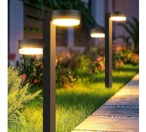 GEARLITE Saules apgaismojums āra lietošanai, 4 iepakojums, 2-in-1 Super spilgtas dārza saules gaismas āra lietošanai ar 24 LED diodēm, 1200 mAh ūdensizturīgs saules dārza apgaismojums, automātiska ieslēgšanās/izslēgšanās dārza apdare ceļ
