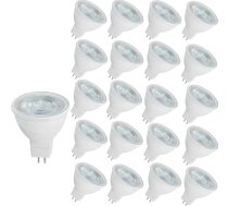 NUOXIN 20x MR16 LED spuldzes 6W GU5.3 MR16 Silti balta 3000K MR16 LED prožektors 600 lūmenu, bez apgaismojuma AC/DC 12V