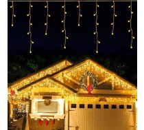 LEDYA āra pasaku gaismas, 30 m, 1000 LED čiekuru pasaku gaismas, āra siltā baltā krāsā, pasaku gaismas, Ziemassvētki, čiekuru lietus, āra, Ziemassvētku rotājumi, 8 režīmi bērnu istabai, logam, balkonam