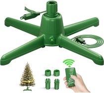 Rotējošs Ziemassvētku eglīšu statīvs ar tālvadības pulti, izturīgs 360° rotējošs eglītes pamatnes statīvs, līdz 2,3 m, 40,8 kg, regulējams Ziemassvētku eglītes turētājs eglītei, mākslīgajai eglītei