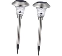 BESPORTBLE Hanging Lamp Solar Lights Outdoor 2 x saules gaismas āra zāliena lampai Nerūsējošā tērauda laterna LED saules gaismas