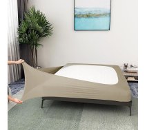 Kastes atsperu vāks King Size Jersey trikotāžas un elastīgs 4 sānu gultas svārki viesnīcai un mājai King/Cal King/Olympic Queen, Taupe