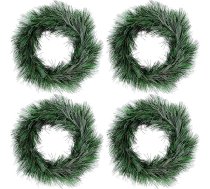 Ziemassvētku vainags, 4 Ziemassvētku dekorāciju vainags, durvju vainags, roku darbs, Ziemassvētku vainags, Ziemassvētku vainags, dekorēts vainags eglītei, dārzam, vakariņu galdam, sienu rotājumiem