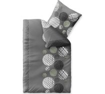 aqua-textil Trend Gultas veļa 135 x 200 cm 2 gab. kokvilnas sega Ciara Dots Stripes Grey Anthracite White