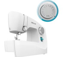 Cecotec BelleCouture 1500 Essential kompakta un pārnēsājama šujmašīna 15 dūrieni iesācējiem Manuālā pogas caurumu izgatavošana 4 līmeņos Regulējama pogas caurumu izgatavošanas kājiņa Regulējams diegu spriegojums un piederumu komplekts