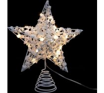 WOFASHPURET Ziemassvētku eglīte Topper zvaigzne festivāla ornaments, Poinsettia Tree Topper, balta gaisma, Ziemassvētku eglīte Topper zvaigzne, Ziemassvētku eglīte Topper, LED Ziemassvētku eglīte zvaigzne Topper mājās