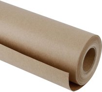 RUSPEPA brūnais kraftpapīrs - dabīgs pārstrādāts papīrs, kraftpapīra rullis, kas ideāli piemērots amatniecībai, mākslai, nelielu dāvanu iesaiņošanai, iesaiņošanai, pastam, sūtījumiem un pakām - 76,2 cm x 30 m