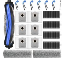 20 piederumi Ecovacs Deebot T80 OMNI veļas mazgāšanas robotiem, 6 putekļu sūcēja maisiņi, 6 sānu birstes, 4 filtri, 2 tīrīšanas veltņi, 1 galvenā birste, 1 tīrīšanas birste