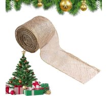 Vadu Ziemassvētku lenta, sarkana sieta satīna ruļļa svētku rotājums, 196,85 x 2,5 collas, ideāli piemērots Ziemassvētku eglītei, virtenēm, amatniecības izstrādājumiem, vainagiem, vītnēm, virtenēm, kāpnēm un svētku mājas stilam