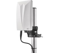 EMOS Village Iekštelpu ārējā universālā aktīvā antenas antena DVB-T2, DAB, FM, Full HD, ar integrētu LTE Cut filtru, 4G, 5G filtru un pastiprinātāju, attālai uztveršanai (0-80 km)