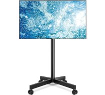 RFIVER TV statīvs ar ritenīšiem 23-65 collu plazmas/LCD/LED televizoriem, TV statīvs, pārvietojams TV ratiņi, regulējams TV statīvs, ratiņi, 40 kg, VESA 400 x 400 mm