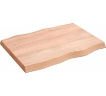 Galda virsma Apstrādāta koka ozols Dabīgā mala 80 x 60 x 6 cm Galda virsma restorānam Ēdamistaba Dzīvojamā istaba Biroja mēbeles Darba virsma Galda virsma galda virsma