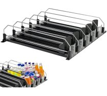 Soda-smidzinātājs: Der automaticische Kühler kann Spender, Soda Organizer | automaticischer Getränkehalter für Rollgetränke, verstellbarer Getränkehalter für Kühlschrank, Einzelhandel